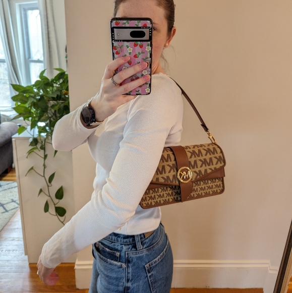 NWOT Michael Kors Greenwich Canvas Monogram Bag - Picture 5 of 17